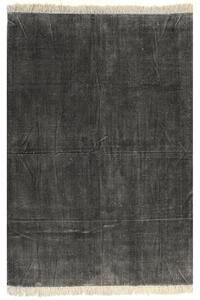 Tappeto Kilim in Cotone 160x230 cm Antracite