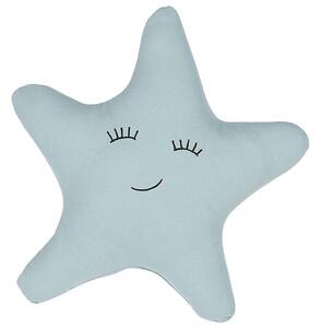 Cuscino per bambini Cuscino a forma di stella in tessuto blu con imbottitura morbida per bambini Beliani