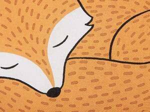 Cuscino per bambini Cuscino a forma di volpe in tessuto arancione con imbottitura morbida per bambini Beliani
