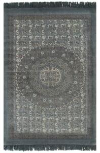 Tappeto Kilim in Cotone 120x180 cm con Motivi Grigi