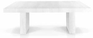 GINNY - tavolo bianco effetto consumato cm 90x160/210/260/310/360/410x75 h