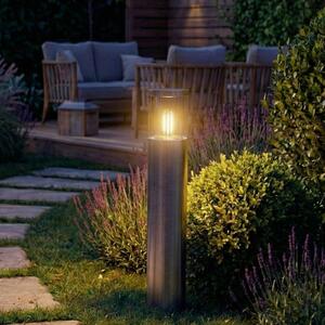 OSRAM Lampioncino con attacco ENDURA CLASSIC EBRO, acciaio inossidabile, 49 cm dimmerabile, Alluminio / Grigio / Zincato, Acciaio Inox, Moderno, Lampada da esterni