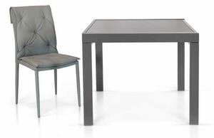 ELIZABETH - tavolo in vetro cm 70x70/140x75 h