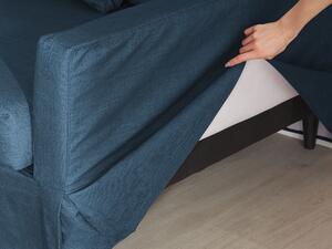 Fodera per divano in tessuto di poliestere blu navy per fodera rettangolare per divano a 3 posti Beliani