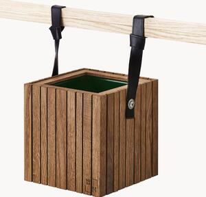Portavaso sospeso autoirrigante in legno di quercia GrowON