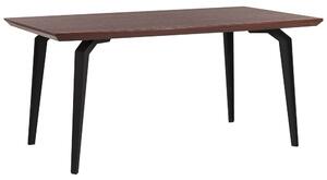 Tavolo da pranzo in legno scuro 160 x 90 cm gambe in metallo Nero cucina industriale minimalista Beliani