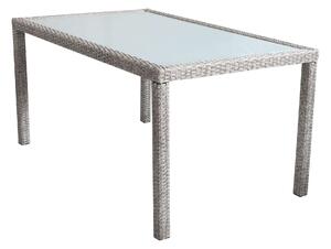 AXONA - set tavolo in wicker cm 150x90 con 4 sedute