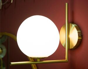 Lampada, Applique Da Muro in metallo dorato opaco 15x25x22 cm Linea Glamy colore oro
