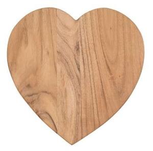 Côté Table Tagliere a Forma di Cuore in legno di Acacia 28x28 cm