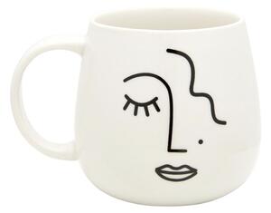 Sass & Belle Mug Abstract con manico in Porcellana, volto astratto