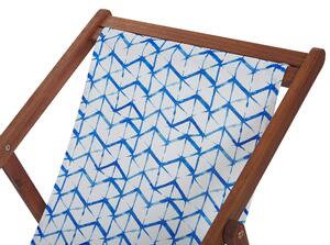 Set di 2 tessuti di ricambio per lettini prendisole amaca in poliestere bianco e blu Beliani