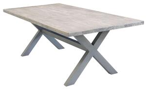 IBEX - set tavolo in cementite e alluminio cm 200x100x74 h con 4 sedute