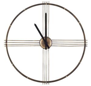 Orologio da Parete Cornice in Ferro Dorato Design Minimalista Senza Numeri Rotondo 64 cm Beliani