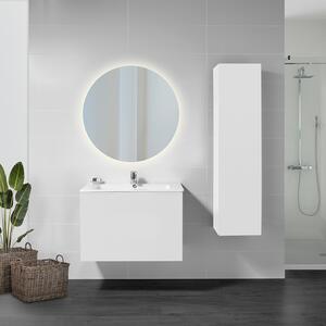 Emuca Specchio da bagno Cassiopea con illuminazione LED decorativa, 20 W + 12 W, Alluminio e Vetro