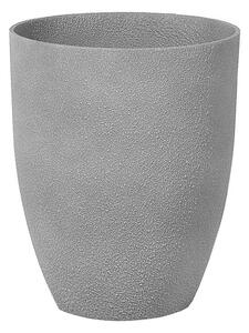 Vaso per piante in pietra grigia in poliresina 35 x 35 x 42 cm per interni ed esterni Beliani