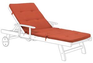 Cuscino per sdraio da giardino Cuscino per schienale in poliestere rosso Design moderno Cuscino per esterni Beliani