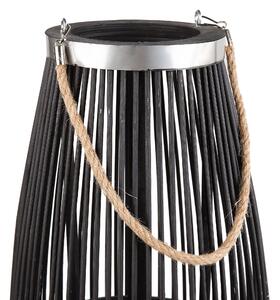 Lanterna Salice Nero 84 cm Boho accessorio decorativo stile moderno Beliani