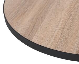 Tavolino da caffè leggero da tavolo in legno gambe in metallo Nero rotondo piccolo 50 x 50 x 42 cm mobili da soggiorno Beliani