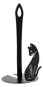 Portarotolo da cucina verticale in metallo nero ø 13 cm – Dakls