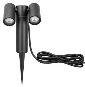 Faretto con picchetto CMD 9089, antracite, lunghezza 17 cm, IP65, a 2 luci