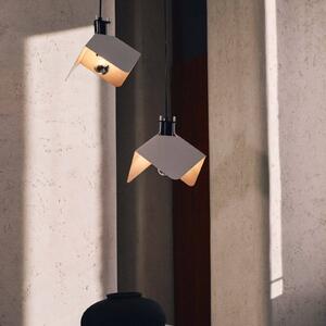 Stilnovo lampada a sospensione Triedo, bianco, lunghezza 29 cm, metallo