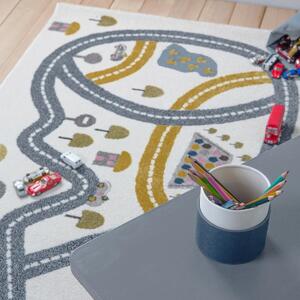 Afk Living Tappeto per bambini Soft Circuito Macchinine 80x150 cm