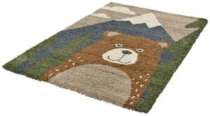 Afk Living Tappeto per bambini Soft Piccolo Orso della Foresta 120x170 cm