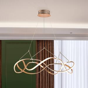 Schuller Valencia Lampada LED a sospensione Molly, oro rosa, dimmerabile, Ø 80 cm