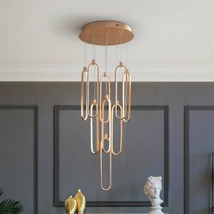 Schuller Valencia Lampada LED a sospensione Colette, a 9 luci, rotonda, oro rosa