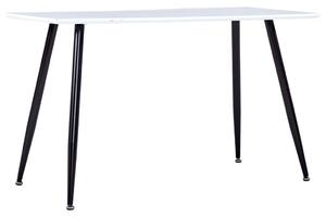 Tavolo da Pranzo Bianco e Nero 120x60x74 cm in MDF