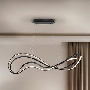 Schuller Valencia Lampada LED a sospensione Danza, nero opaco, metallo, alluminio