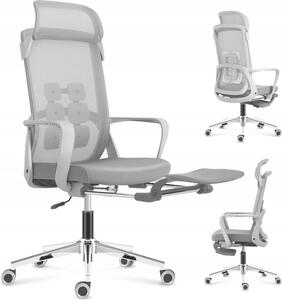 Sedia da ufficio ergonomica con poggiapiedi regolabile girevole Markadler