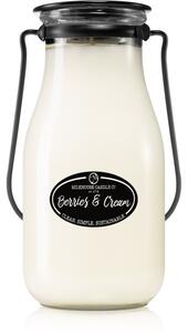 Milkhouse Candle Co. Creamery Berries & Cream candela profumata Milkbottle 397