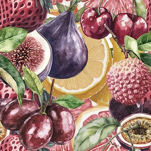 Carta da parati Frutti tropicali succosi, Parati classici Cibo e bevande, a00416 : Uwalls.it
