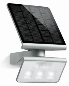 STEINEL 671013 - Riflettore solare a LED con sensore XSolar L-S 1,2W/LED argento