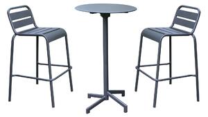 OPERA - set tavolo in metallo cm Ø 60 x 102 h con 2 sgabelle Opera
