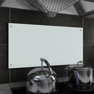 Paraschizzi per Cucina Bianco 80x40 cm in Vetro Temperato