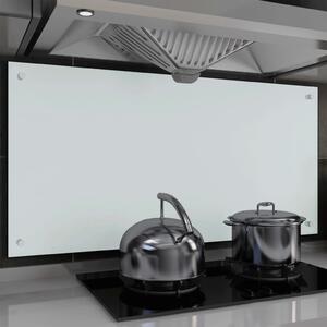 Paraschizzi per Cucina Bianco 120x60 cm in Vetro Temperato
