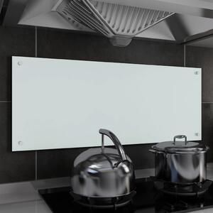 Paraschizzi per Cucina Bianco 100x40 cm in Vetro Temperato