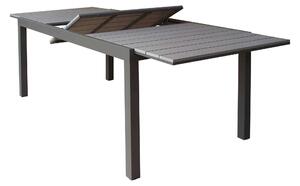 TRIUMPHUS - set tavolo in alluminio cm 180/240x100x73 h con 8 sedute