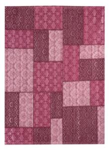 Tappeto patchwork in ciniglia di cotone Wallflor Viola 62x124