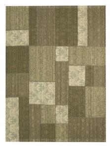 Tappeto patchwork in ciniglia di cotone Wallflor Verde 62x124