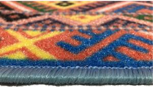 Tappeto guida multicolor con disegni geometrici 1,5 mt