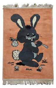 Tappeto bagno in cotone con disegno coniglio