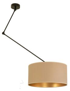 Lampadario LED regolabile su asta GORTA 1xE27/60W/230V beige/oro