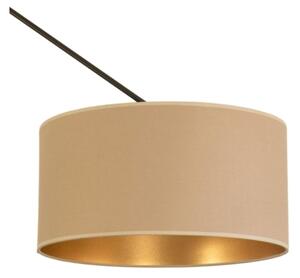 Lampadario LED regolabile su asta GORTA 1xE27/60W/230V beige/oro