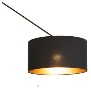 Lampadario LED regolabile con asta GORTA 1xE27/60W/230V nero/oro