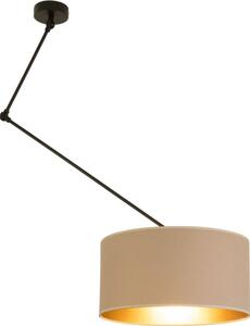 Lampadario LED regolabile su asta GORTA 1xE27/60W/230V beige/oro