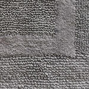 Tappeto arredo bagno Giza reversibile in cotone taftato a mano Antracite 50x85