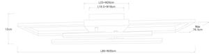Globo 67276-24 - Plafoniera LED KENDRA, 24W/230V, 3000K, 20x80 cm